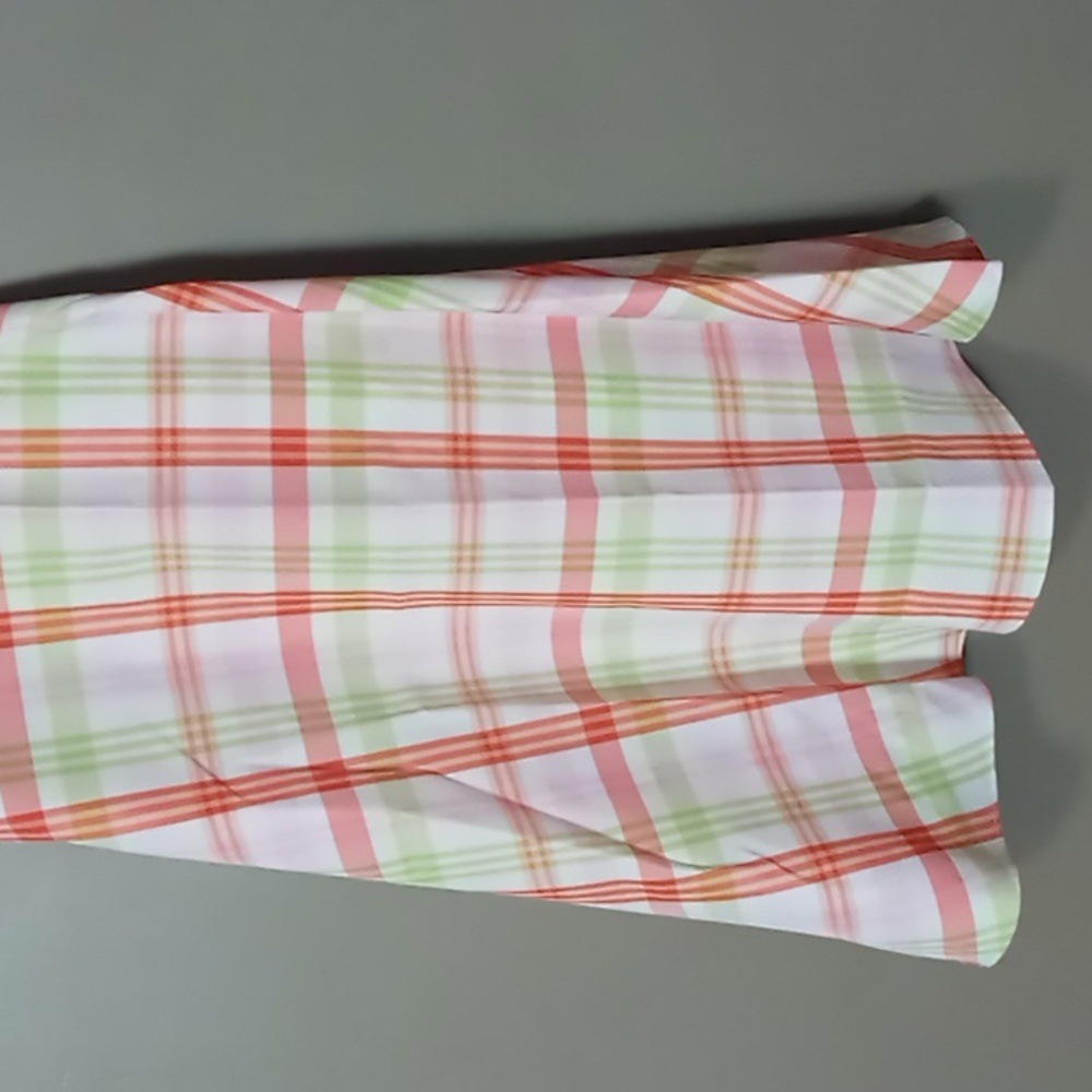 Bonnie Jean Spring Plaid Dress w Front Ribbon Bow Size 16 1/2 Junior - Picture 5 of 7